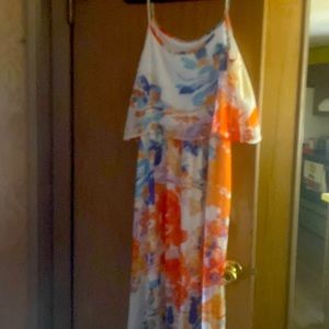 Summery blouse over long flowing dress